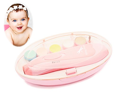 Bitsy Boo Kids | Baby| Toddler | Newborn| Electric Nail File| Electric Nail Trimmer | Perfect Baby Shower Gift| Safe Nail Clipper for Boys, Girls and Moms. By (Pink)