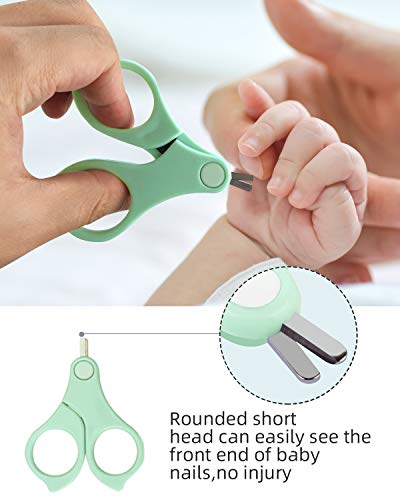 Baby Manicure Kit,RONBEI Baby Nail Clipper,Baby Grooming Set Nail Care Kit for Infant,Newborn & Toddler,with Baby Clipper,Scissors,File & Tweezers