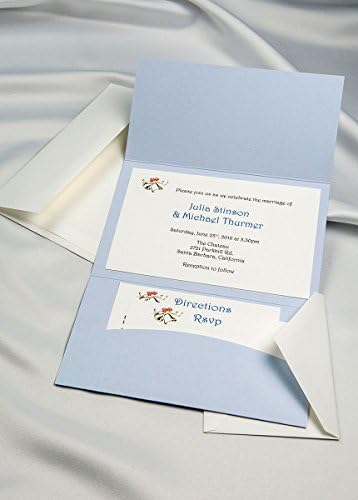 Horizon Pocket Folder Invitation Kit - Light Blue - Pack of 20