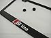Audi S Line Black License Plate Frame with Caps