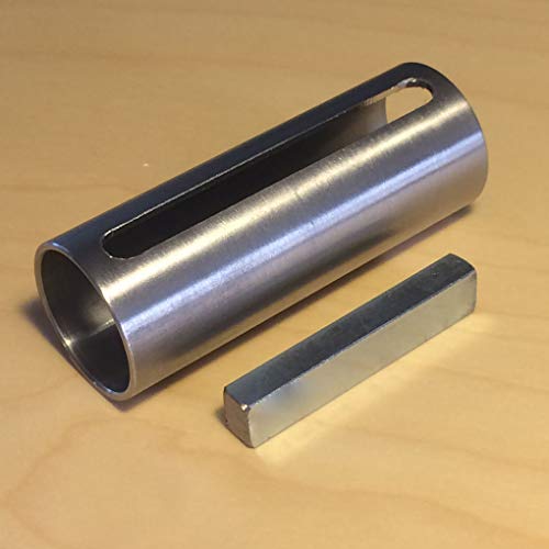 Stevlogs Engine 1" to 1-1/8" Crankshaft Sleeve Adapter Crank Shaft Bushing Converter Pulley Bore Reducer 1/4" Keystock