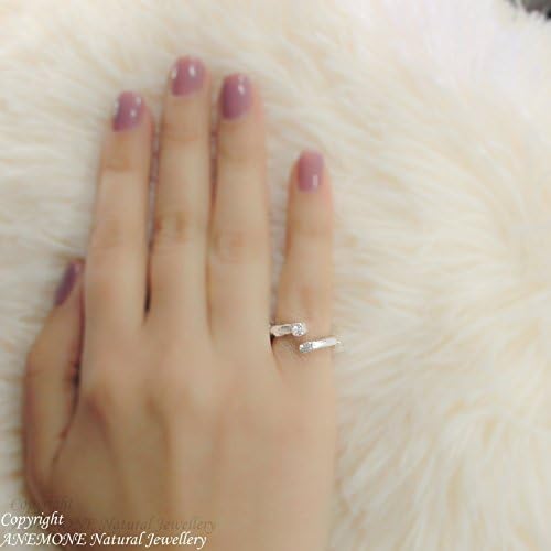 Handmade Lime Twig (Tilia Europaea), Greek Nature Inspired, Semi-precious , 4-prong basket setting, Open, one size, Adjustable Ring, for Midi, Chevalier, Knuckle ring or as normal ring