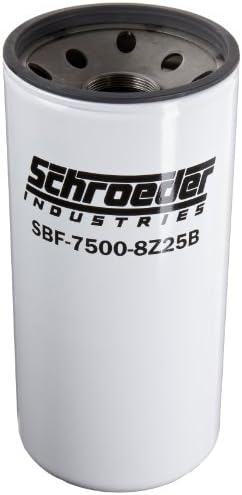 Schroeder SBF-7500-8Z25B Best Fit Spin-On Hydraulic Filter Element, Micro-Glass, Removes Rust, Metallic Debris, Fibers, Dirt; 10.65" Height, 5.08" OD, 1.5" ID, 25 Micron