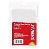 Universal 37103 Self-Adhesive Postage Meter Labels, 1-1/2w x 2-3/4 or 5-1/2, White, 4 Labels per Sheet (Pack of 40 Sheets)