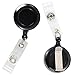 LGEGE 20Pcs NEW Black Keys-ids-badges ID Badge Key Card Name Tag Holders（Retractable Reel）with Belt Clip