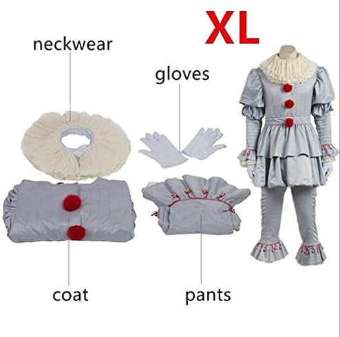 LLWGNZM It Mask Pennywise Horror Clown Joker Mask Clown Mask Halloween Cosplay Costume Props Horror Pennywise Mask,xl