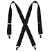 Solid Color Elastic Children's Suspenders by Suspender Factory (Black), 30 inches long, One Size