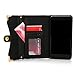 iPhone 6 Plus Case,iPhone 6 Plus Wallet Case,CASELAND Handbag Wallet Flip PU Leather Case Crystal Button Case for iPhone 6/6s Plus [5.5 Inch] Black,with Chain and Sling