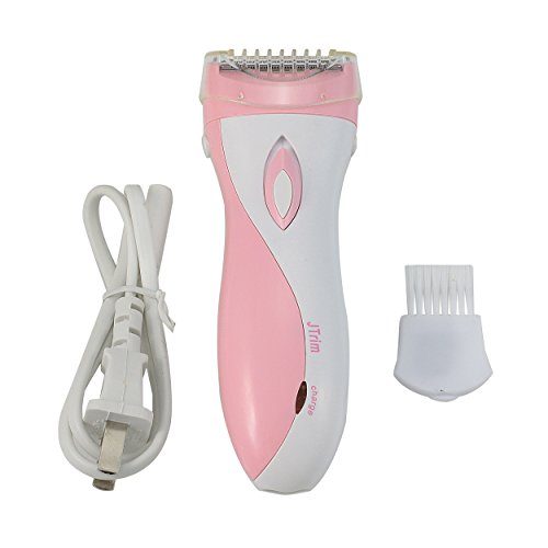 JTrim Women's Electric Shaver, Silk Touch Close Shave Lady Body Groomer, Personal Razor Bikini Trimmer Ladies, Pink