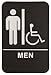 Men Restroom Sign Black/White - ADA Compliant (1)