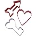 Wilton Metal Arrow Heart Key 3 Piece Cookie Cutter Set, Multicolor
