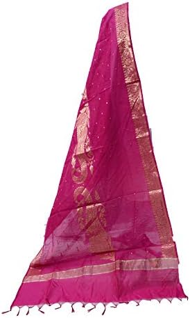 Women's Banarasi Cotton Zari Weaved Dupatta (Free Size)