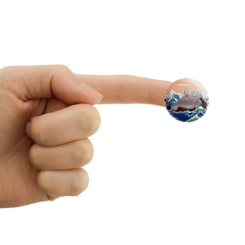 Waving Manatee Mermaid On Rocks And Waves Funny 1.0" Puffy Bubble Dome Scrapbooking Crafting Sticker Set
