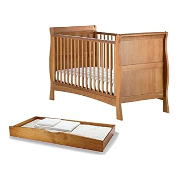 Izziwotnot Bailey 2 Piece Sleigh Cot Bed Under Bed Drawer Set