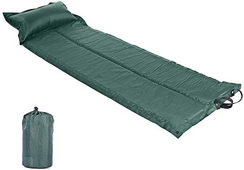 COPARK Air Mat Mattress Self-Inflating Camping Sleeping Pad Portable Single Bed With Built in Pillow Lightweight for Outdoor Camping Hiking Picnic Napping GREEN