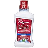 Colgate Optic White Mouthwash Sparkling, Fresh Mint, 16 Fluid Ounce