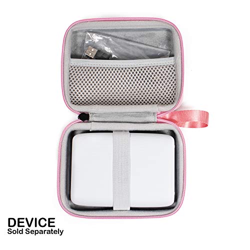 Alltravel Customized case for Fujifilm Instax Mini Link Smartphone Printer, mesh Pocket for Cable and Other Accessories, Strong and Light Weight case (Pink)