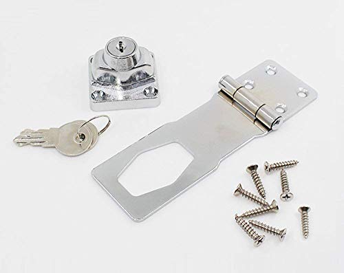 2 Packs+Keyed+Hasp+Locks+Stainless