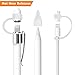 Apple Pencil Cap Holder,Bepack Apple Pencil Accessories Soft Silicone Elastic Stylus Pen Holder with Hook / Nib Cover / Lightning Cable Adapter Tether for iPad Pro Pencil(4-Pieces)