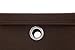 StorageManiac Folding Canvas Storage Box with Lid and Built-in Grommet Handles, Pack of 3, Brown