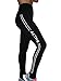 Dona Michi Women Yoga Running Sport Pants High Waist Cropped Legging Fitness Trouser_Black