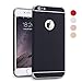 MINIMALISM Cell Phone Cases 3 in 1 Ultra Thin and Slim Design Coated Premium Non Slip Surface with Excellent Grip Case Fit for iPhone 6 (4.7'')(2014) and iPhone 6S (4.7'')(2015) - Black