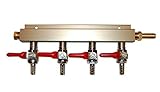 4-way Air Co2 Distributor Manifold 5/16