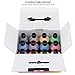 Creative Inspirations Artist Acrylic Paint Set for Canvas - 12 Mixed Vivid Colors, Rich Satin Finish for Painting, Arts and Crafts - 16 Ounce Bottles