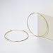 Carleen 14K Yellow Gold Plated 925 Sterling Silver Dainty Endless Hoop Earrings for Women Girls (45mm)