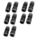 10 Pcs Air Pneumatic 10mm to 10mm Straight Push in Connectors Quick Fittings