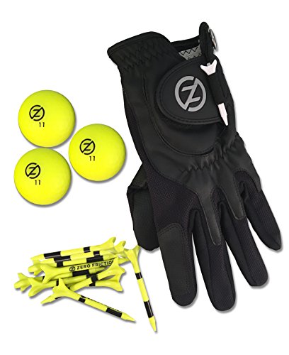 Zero FrictionMen's SuperTube Golf Kit (Includes 3 Golf Balls, 1 Universal fit Glove, and Pack of Golf tees)