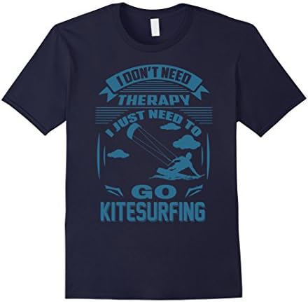 Men's Kitesurf-kitesurfing shirt- Kitesurfing is my therapy XL Navy