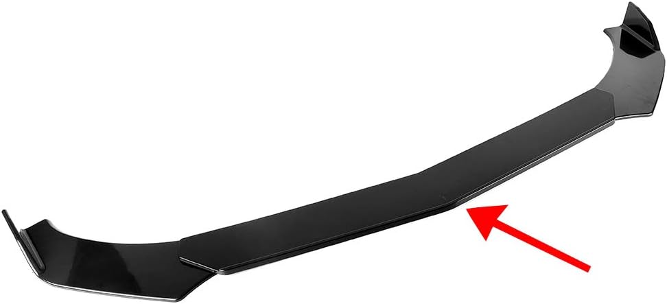 Universal Front Bumper Lip Splitter for Honda BMW Audi Protection Splitter Spoiler, Black (Sharp Corner)