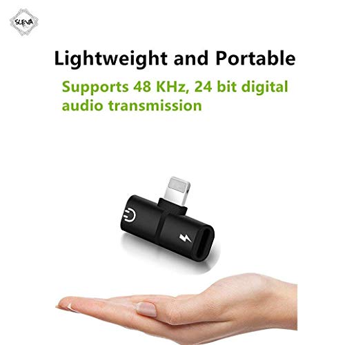 Aine Present 2 in 1 Mini Portable Charging Metal Splitter Audio Charger Adapter for iPhone X 7 8 Plus