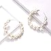 BVGA Hoop Earrings for Women Ivory Acrylic Pearl Hoop Earrings Lightweight Ear Drop Dangles (Ivory)