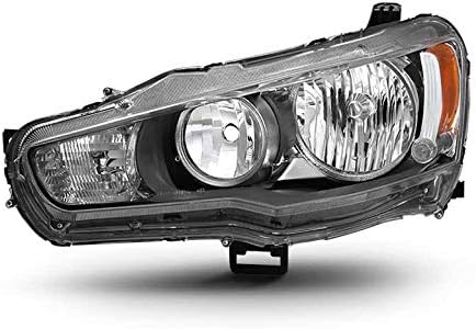 2008-2016 Lancer/EVO X Black Headlight Direct Fit Driver Side LH L ONLY 2009 2010 2011 2012 2013 2014 2015