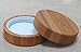2PCS 5ml Mini Empty Refill Frosted Glass Cosmetic Jar Pots with Environmental Bamboo Lid and PP Liner Travel Sample Packing Container For Makeup Eyeshadow Cream Lotion Contain