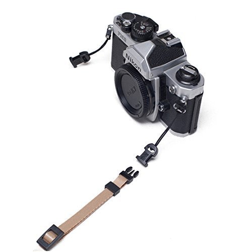DSLR / SLR Camera Strap - Wolven Camera cotton canvas Neck Shoulder Belt Strap for Nikon Canon Samsung Pentax Sony Olympus Fujifilm Instax Polaroid Pringo - Brown