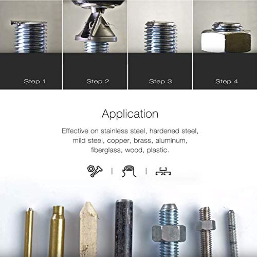 Deburring Tool for External Bevel Screws, 2 Piece Burr Remove Tool, Drill Accessories, Deburring External Bevel Tool for Metal Outside Diameter (Silver) - Thumbnail 2