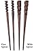 Natural Hair Pin Chopsticks - Pair of Spiral Hair Sticks for Women and Men - Hand Carved Wood Styling Pin Set - Wide Cut Spiral - 7.5 Inches
