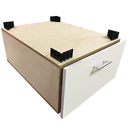 Laundry Pedestal with Drawer Box and Melamine Cover Front with 10 Colors Available - Choose Your Size and Color- for LG, Kenmore, Frigidaire Laundry or Dryer