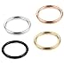 ORAZIO 4Pcs 16G Stainless Steel Nose Ring Body Piercing Ear Hoop Seamless Clicker Ring