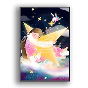 Framed Canvas Wall Art for Living Room, Bedroom Flow in The Dream Canvas Prints for Modern Home Decoration Ready to Hang - 16"x24" inches