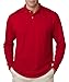 437Ml Jerzees Adult Spotshield Long-Sleeve Jersey Polo Shirt, True Red, Large