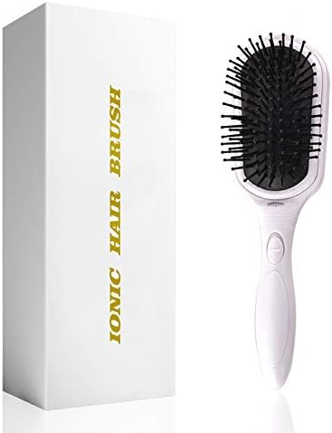 Negative Ionic Hair Brush，Detachable Paddle Brush for Thick Hair Fast Natural Straight Styling, Professional Anti Static Detangler brush for Frizz-Free Hair Care