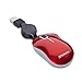 Verbatim Wired Optical Computer Mini USB-A Mouse - Plug & Play Corded Small Travel Mouse with Retractable Cable – Red 98619
