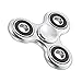 Ysiop Tri Spinner Hand Toy for Fidget,Second Generation Upgrade All Alloy Finger Spinner with Imported Ball Bearing,4-6 mins Stable Rotation for EDC,ADD,ADHD,Anxiety,and Autism Adult Children Silver