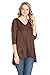 Frumos Womens 3/4 Sleeve Hi-Low Tie Dye Tunic Top Made In USA
