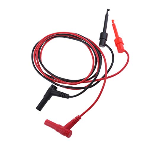 gazechimp 1Meters Multimeter Test Leads Probes 2X Hook Clip to 2X Banana Plugs Cable - Thumbnail 5