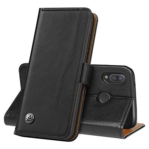 ykooe Huawei P20 Lite Case, Leather Flip P20 Lite Phone Case Wallet Protective Cover for Huawei P20 Lite (Huawei P20 Lite Black)